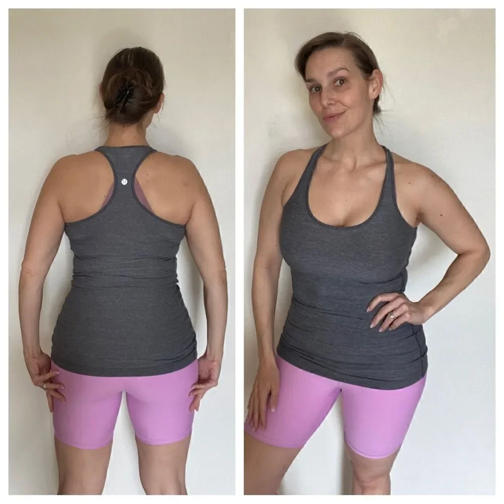 Lululemon Cool Racer Back Tank Top CRB Heather Gray 6